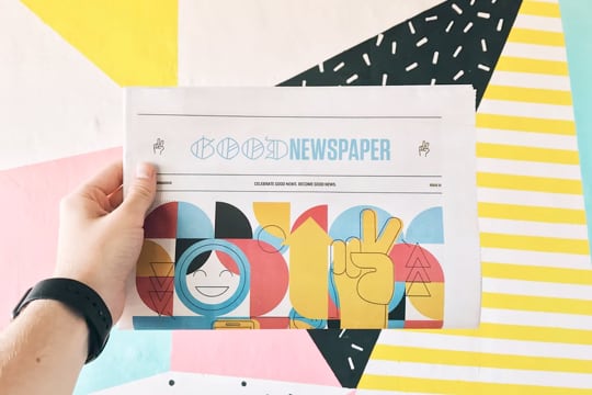 colorful newspaper home page design